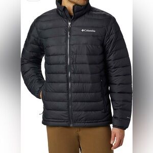🌸1 NEW COLUMBIA Powder Lite Men’s Jacket Black/White Size XLT With Tags.